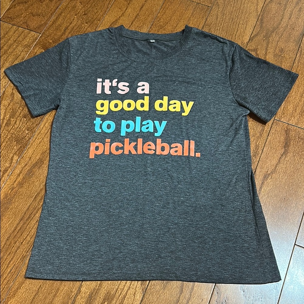 Women’s Gray Graphic Pickleball T-Shirt